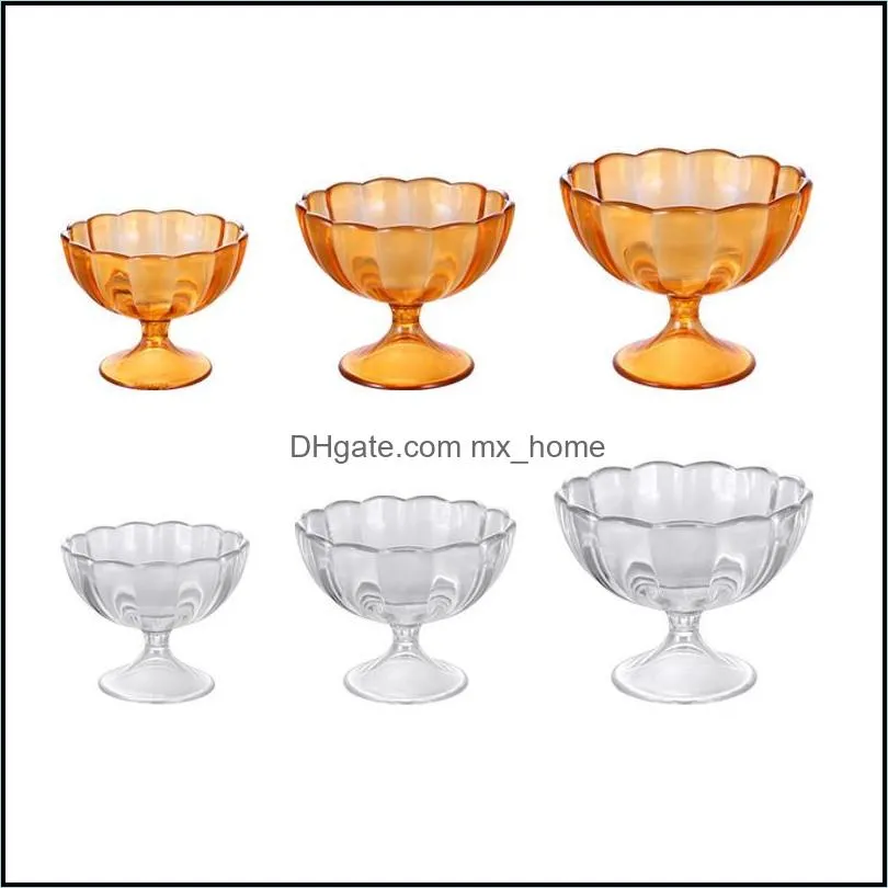 acrylic ice cream cup juice transparent small bowl salad plastic creative fruit plate baking accessories dinnerware sets