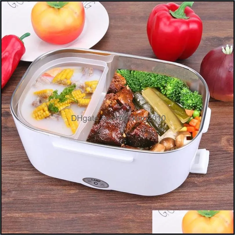 dinnerware sets electric lunch box with spoon portable heating heater rice container for office car