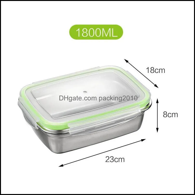 lunch container stainless steel storage box for kids women men dinnerware sets