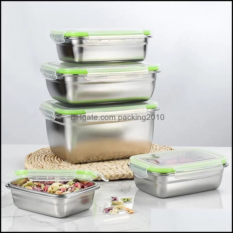 lunch container stainless steel storage box for kids women men dinnerware sets