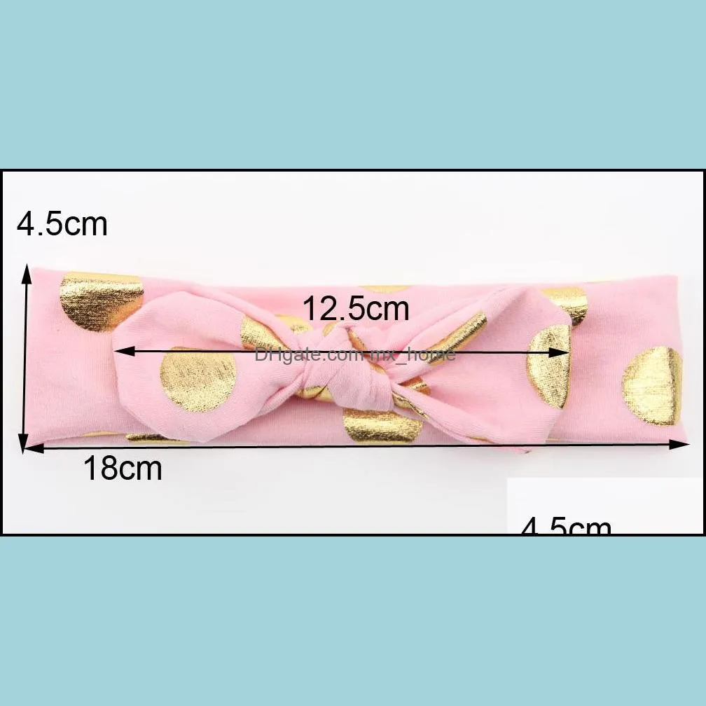 baby lovely bunny ear headband scarf brozing hair head band cotton bow headwrap elastic knot headband rabbit baby hair accessories mxhome