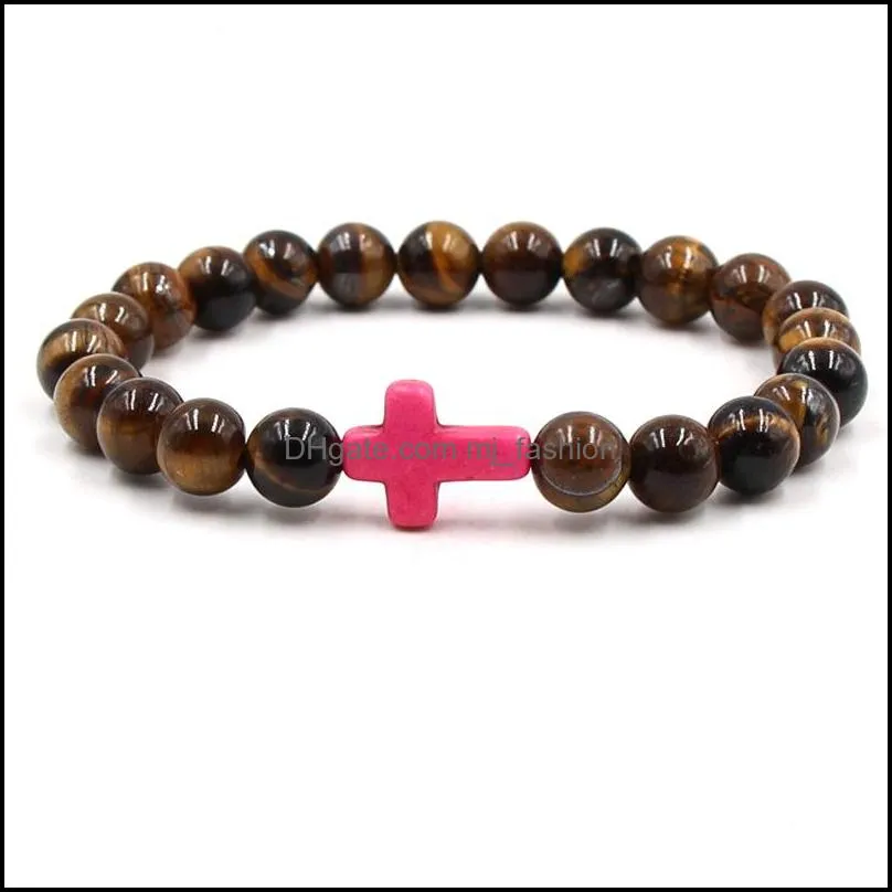 tiger eye stone bracelets & bangles natural stone bracelet cross bracelet