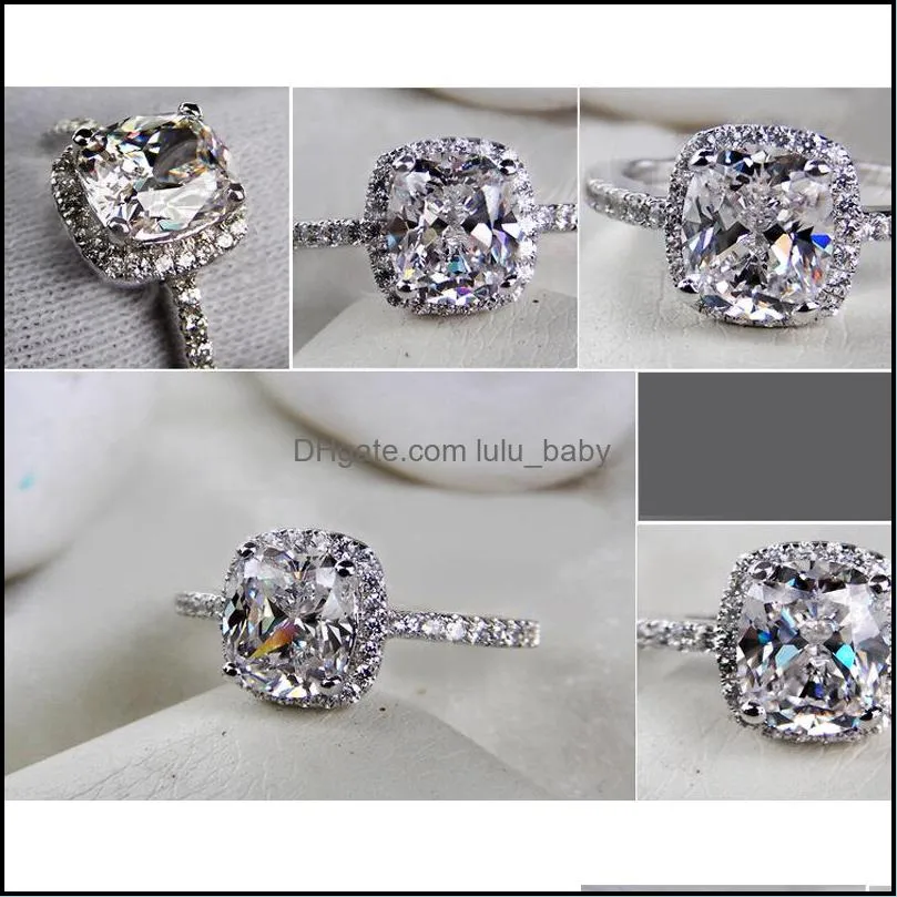 pretty diamond ring for wedding beautifully simulated square diamond engagement wedding rings