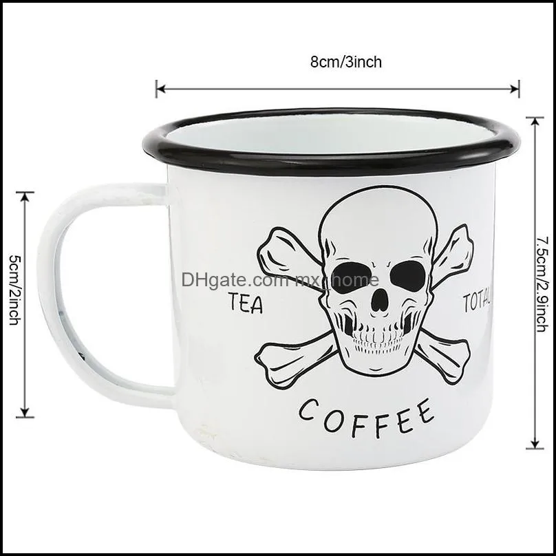 mugs enamel cup,simple black edge enameled cup,home office,coffee cup