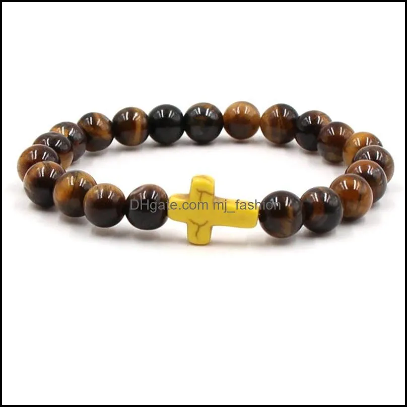 tiger eye stone bracelets & bangles natural stone bracelet cross bracelet