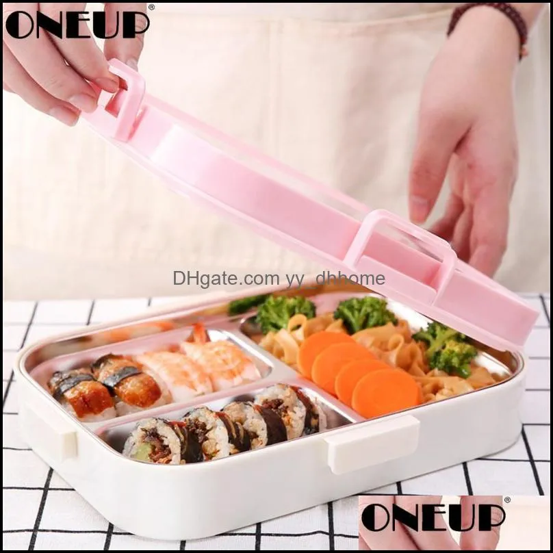 dinnerware sets oneup 304 stainless steel thermal lunch box portable leakproof bento 1000ml storage container with tableware and bag