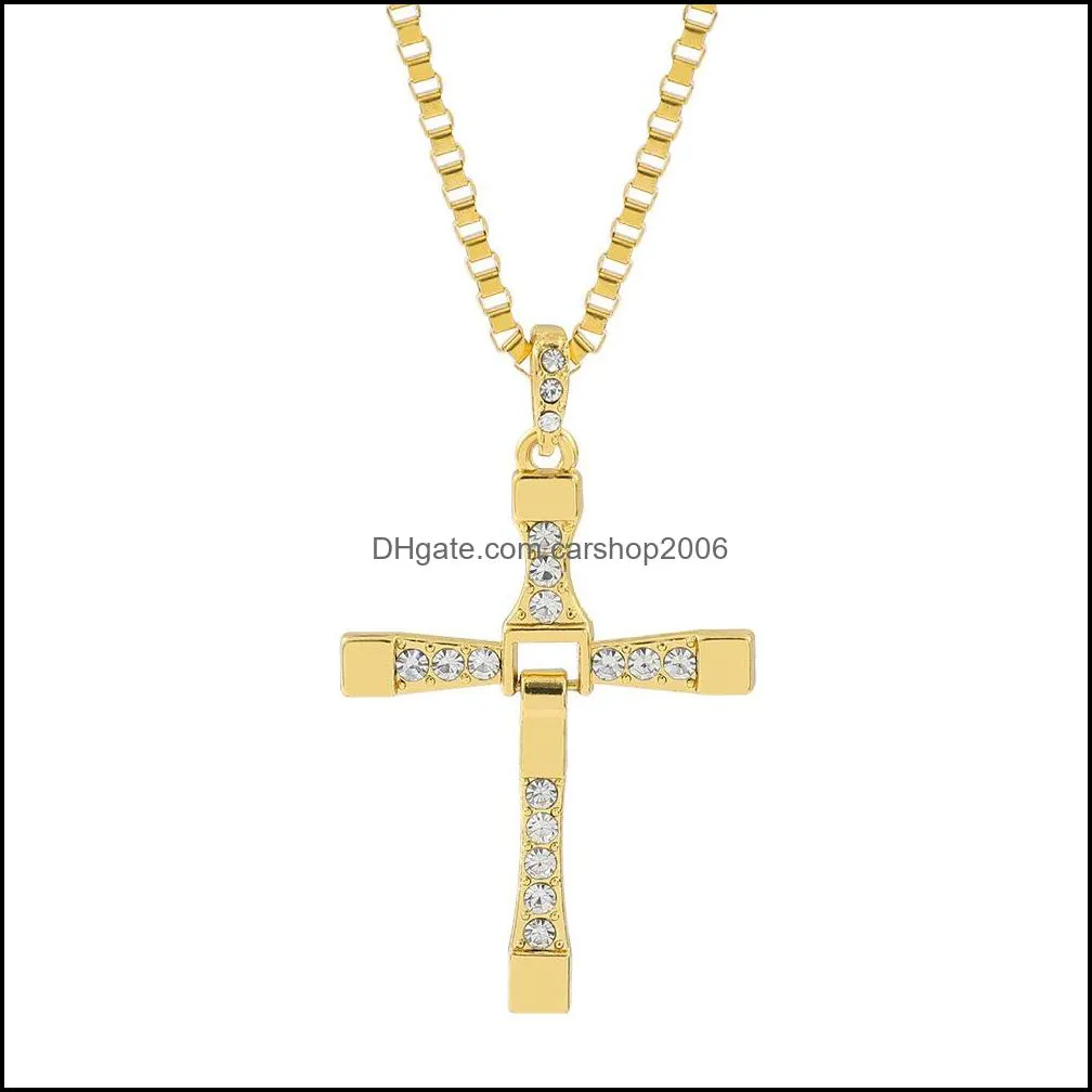 necklaces pendant the fast cross crystal pendant chain necklace jesus cross necklace mens necklaces