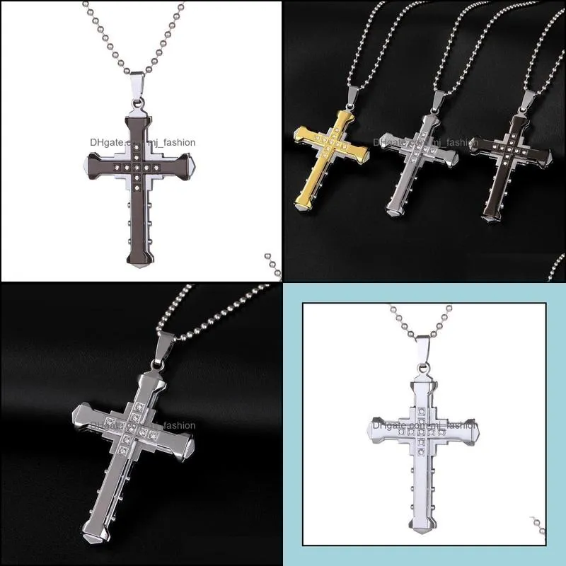 great necklaces & pendants for silver/black colour male friend gift mens necklaces hip hop jewelry stainless steel necklace