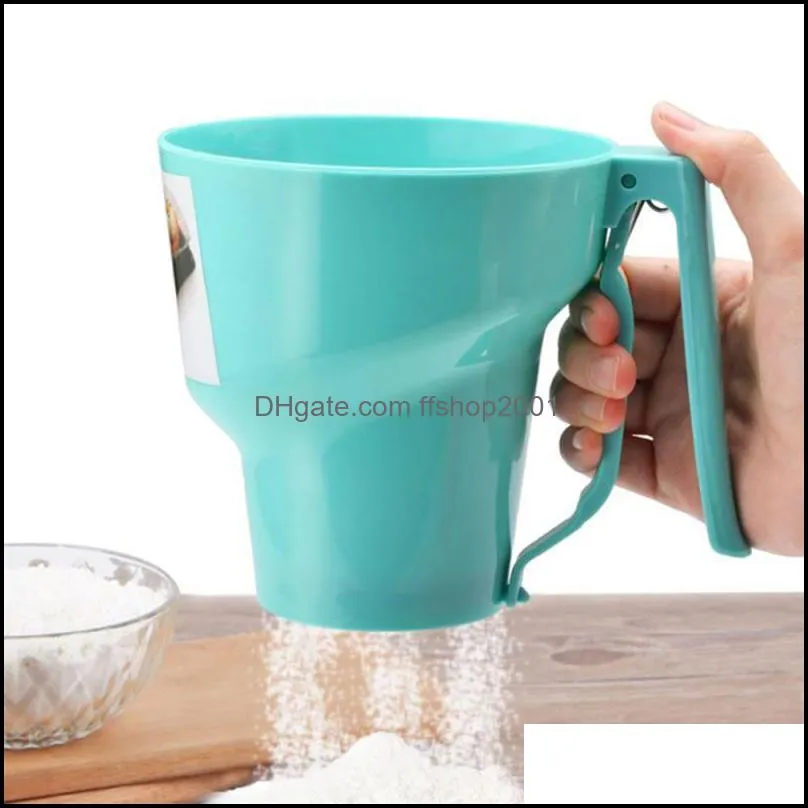 flour sifter sieve strainer pastry tool sifters cup powder mesh handheld funnel shaped net tools baking &