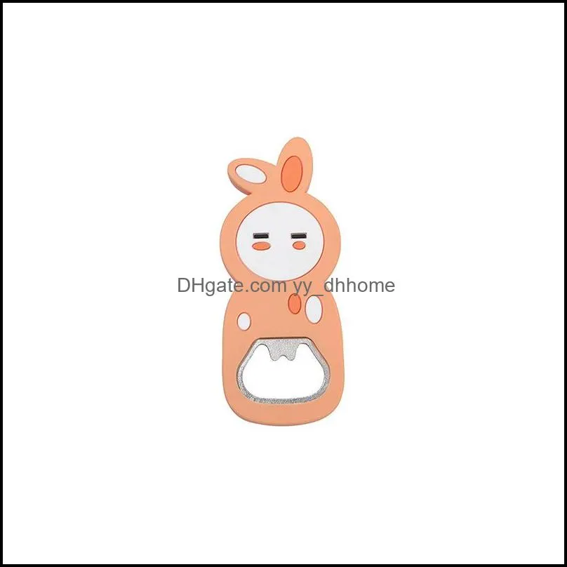 cute cartoon rabbit magnet refrigerator sticker wine bottle opener animal paw beer bottle opener fridge magnet beer