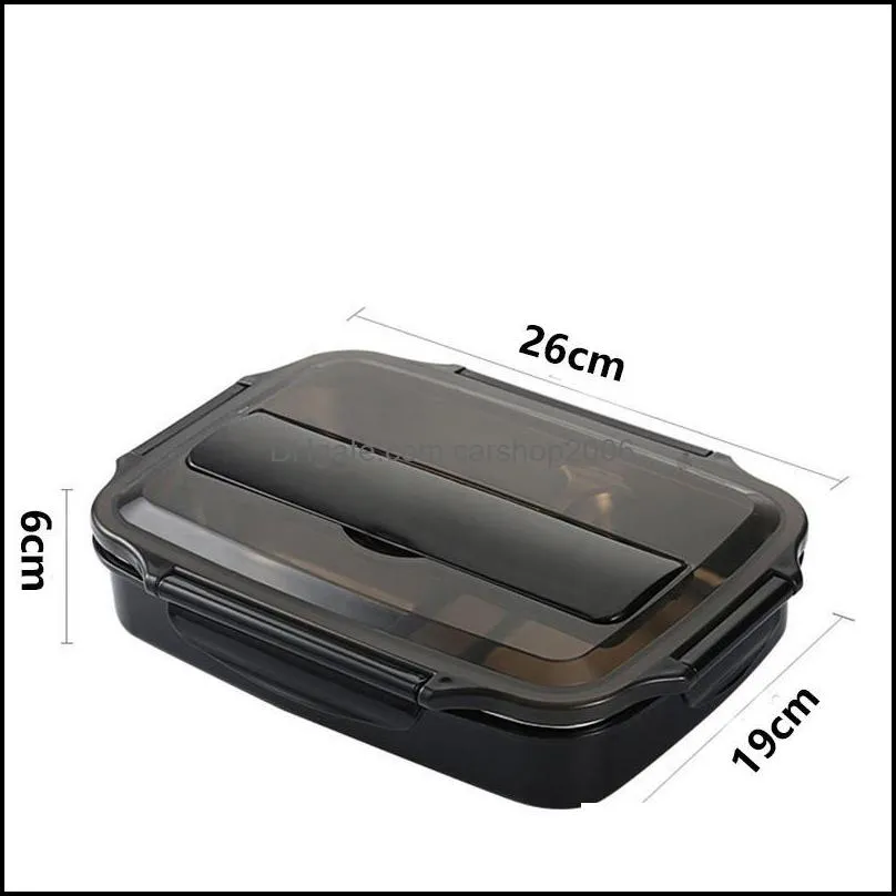 quality stainless steel lunch box containers with compartments portable bento container with tableware