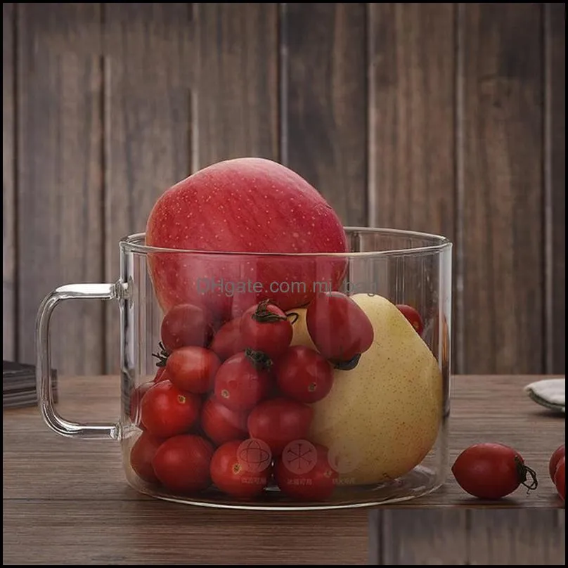 bowls home heat resistant glass bowl transparent salad innovative dessert fruit box microwave instant noodle with lid