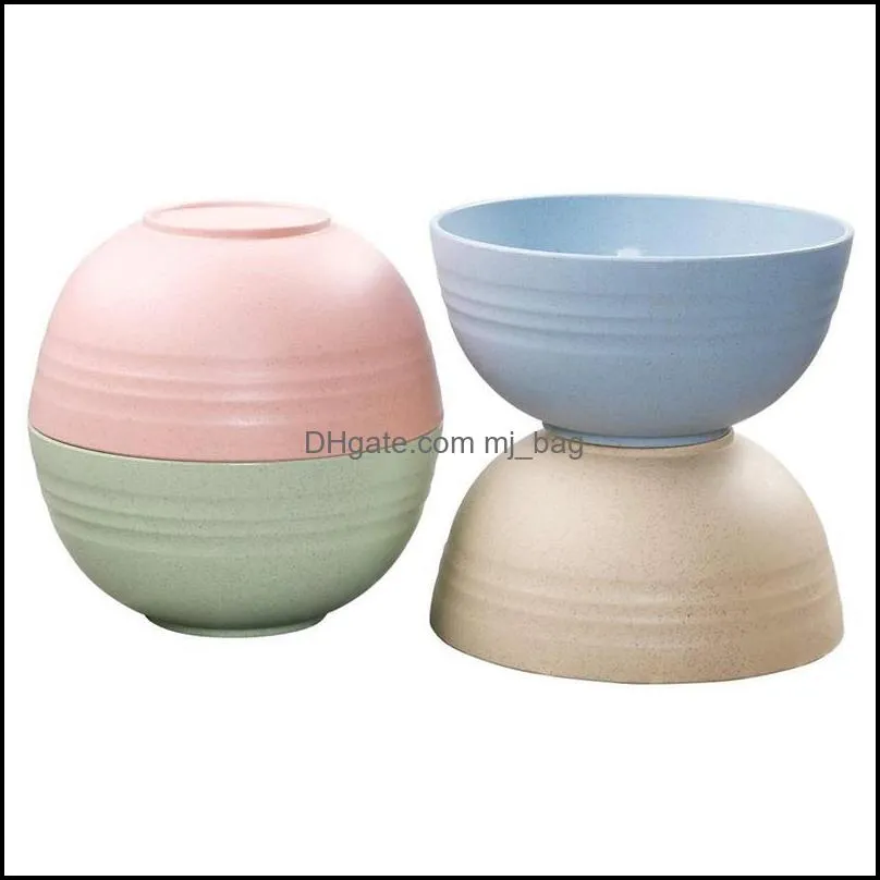 cereal bowls-24 oz wheat straw fiber lightweight bowl sets 8 - can be use on dishwasher & microwave-for rice,soup bowls