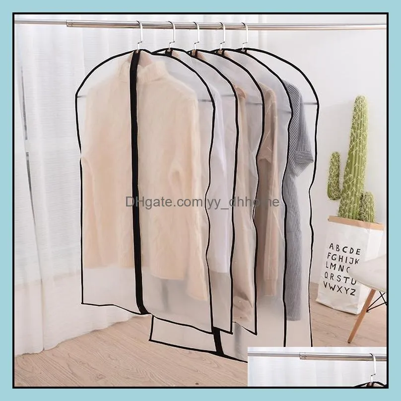 top zipper clothes hanging garment dress clothes suit coat dust cover home storage bag pouch case organizer wardrobe hanging-clothing