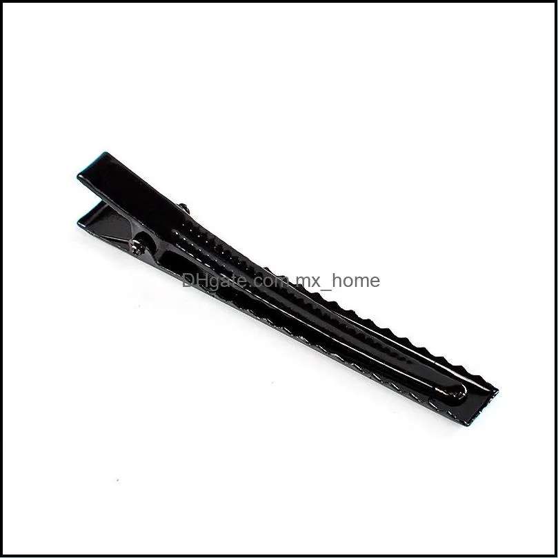 300pcs/lot black single prong metal alligator hair clips hairpins korker bow 32mm/35mm/40mm/45mm/55mm/65mm/75mm mxhome