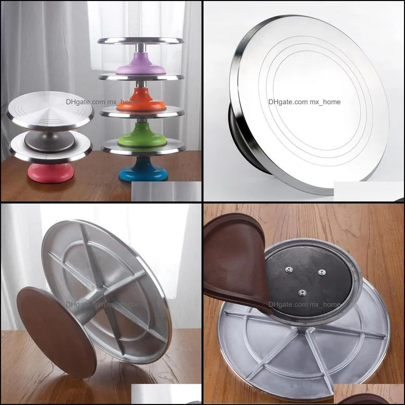 inch aluminum alloy turntable cake rotary table mounted flower hand pottery baking tool & pastry tools