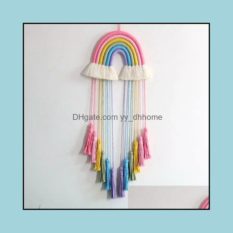 home decor big size cute colorful rainbow storage hanging wall headwear hairpin storage organizing strip cloud hair clip hairband
