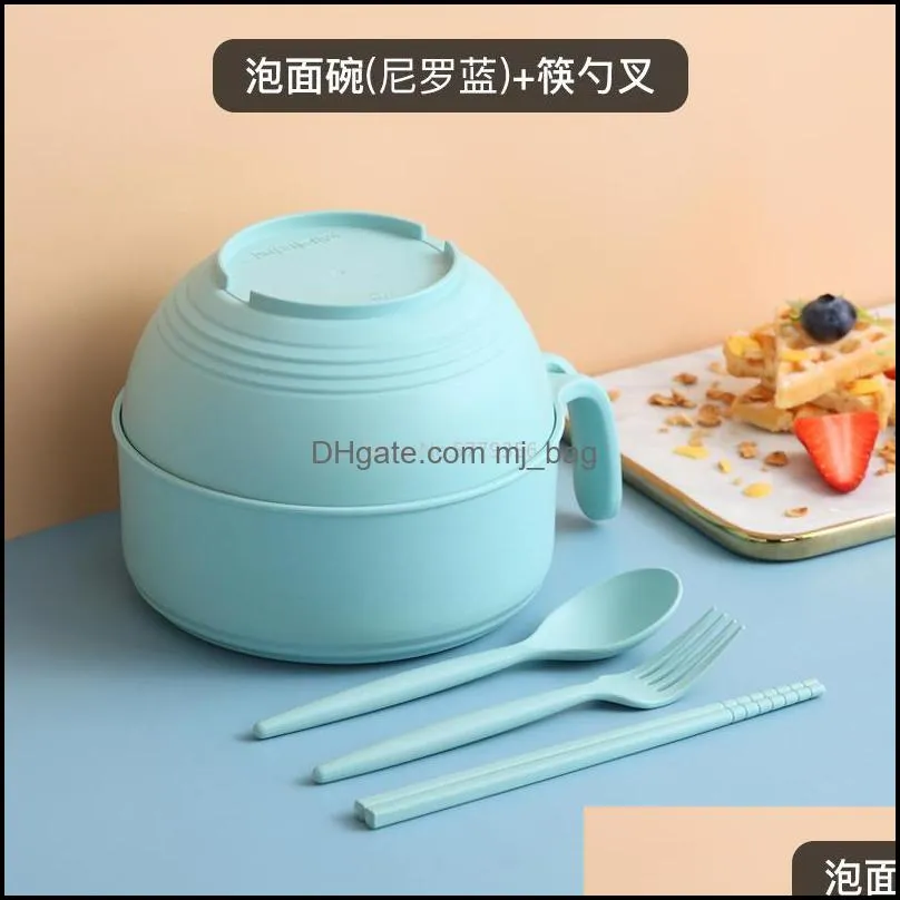 japanese style instant noodle bowl with lid household single tableware set student lunch box bowls