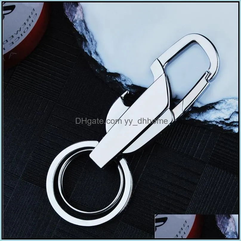 blank heat transfer metal key chain ornaments-bottle opener keychain with key ring european and american ornaments