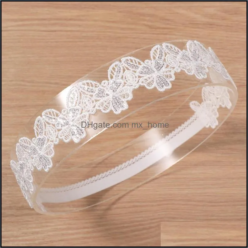 lace baby girls headband newborn photography props toddler floral lace sequin hairband infant hair accessories for bathday part mxhome