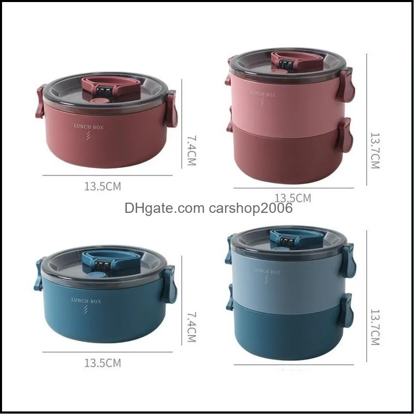 dinnerware sets health plastic lunch box japanese microwave heating bento kids school office portable outdoor leak-proof container
