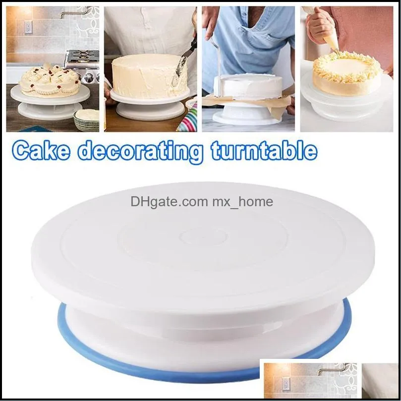 baking & pastry tools rotating cake turntable smoothly revolving stand spinner accessories supplies for hr