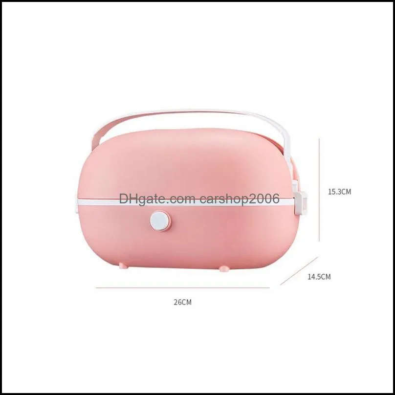 dinnerware sets electric cooking lunch box thermal bento case mini container portable handle stainless steel organizer office lunchbox