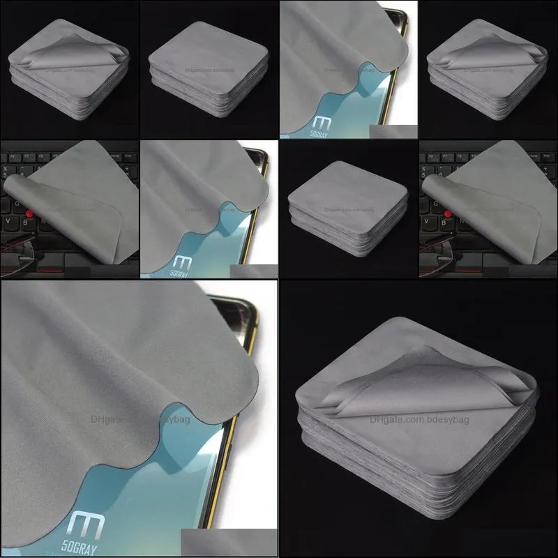 gray eyeglass cloth high-grade wipe mirror clothes for mobile phone screen cleaning 13x 15cm 211149