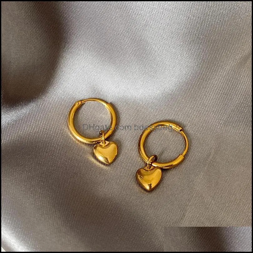 dangle & chandelier vintage glossy geometry round circle heart shape gold earrings for women kolczyki damskie hoop earring pendientes