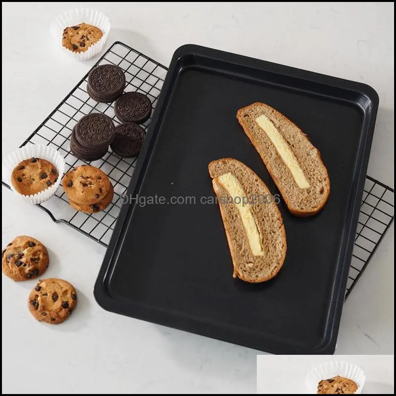 14.5 inch large rectangular baking pan oven chassis cookie shallow non-stick fda & pastry tools