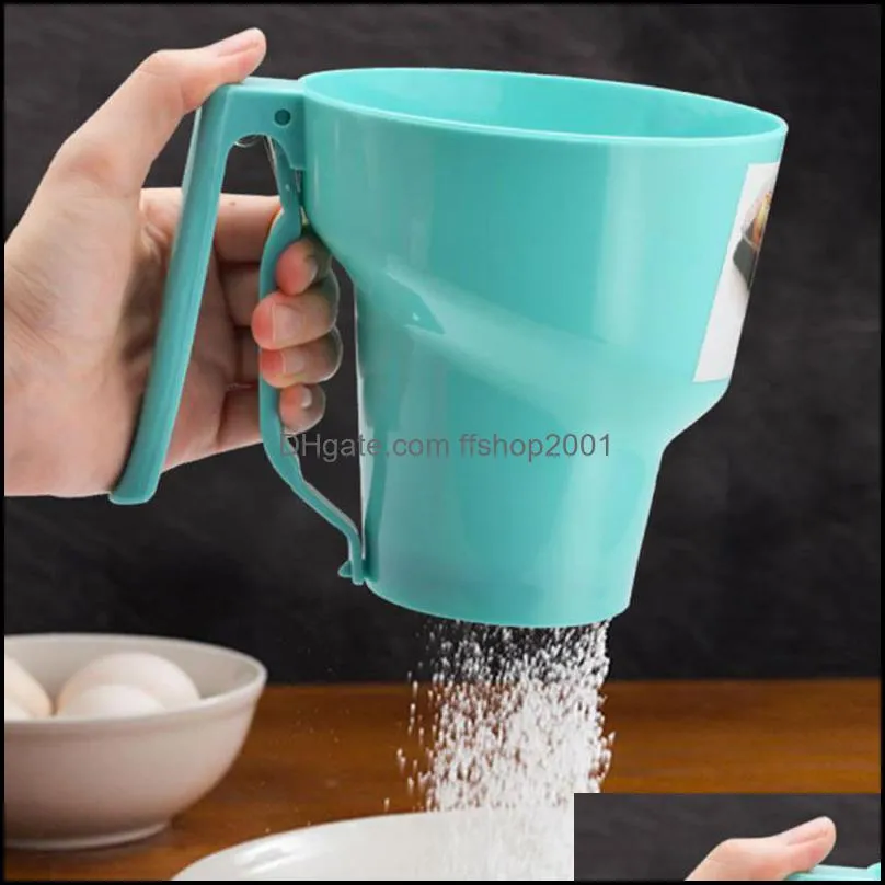 flour sifter sieve strainer pastry tool sifters cup powder mesh handheld funnel shaped net tools baking &