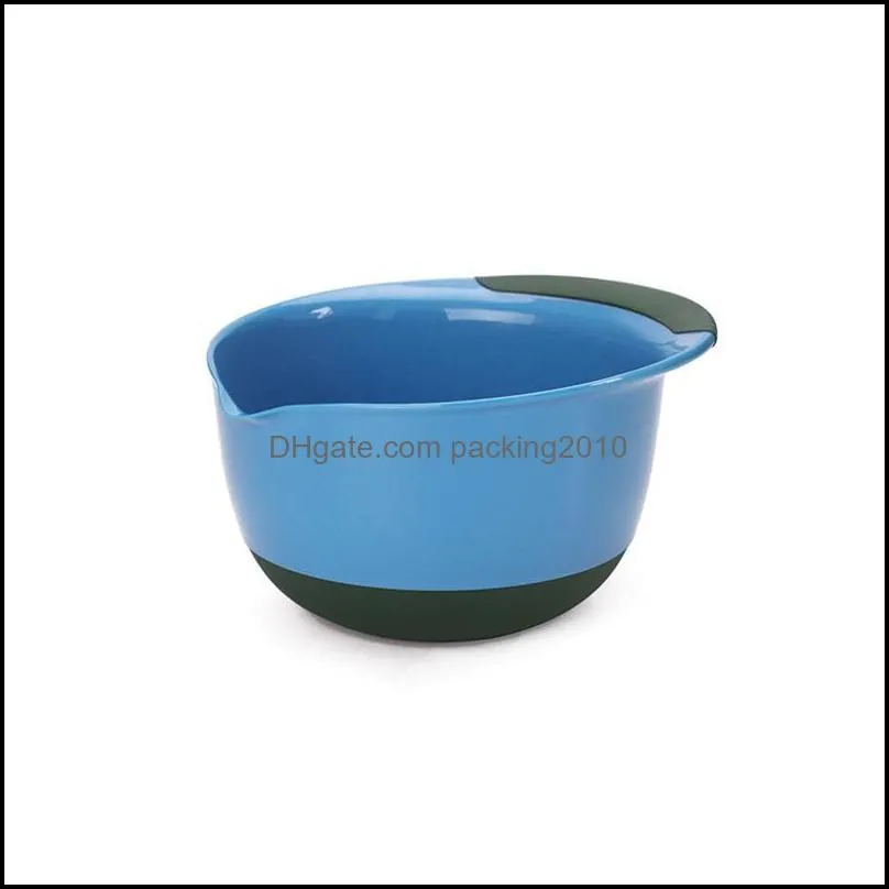 bowls 3pcs/pack grade plastic wash vegetables pots bpa free salad bowl kneading basin