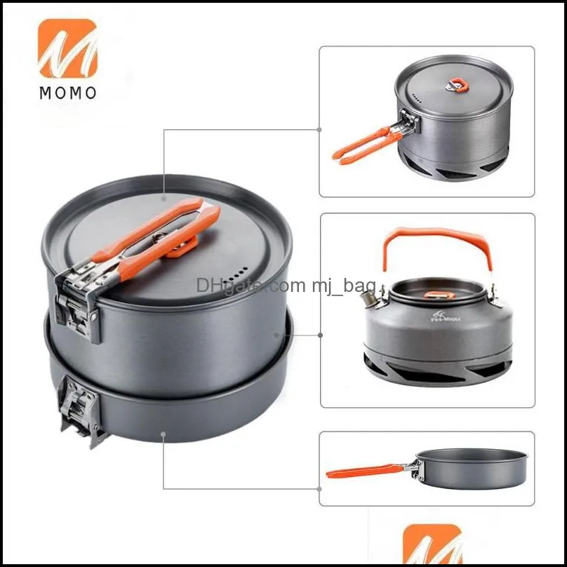 bowls camping utensils tableware set picnic hiking heat exchanger pot kettle fmc-fc2 outdoor travel