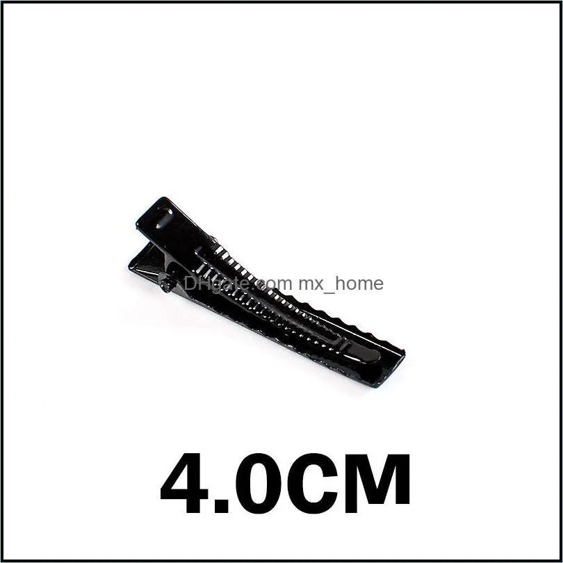 300pcs/lot black single prong metal alligator hair clips hairpins korker bow 32mm/35mm/40mm/45mm/55mm/65mm/75mm mxhome