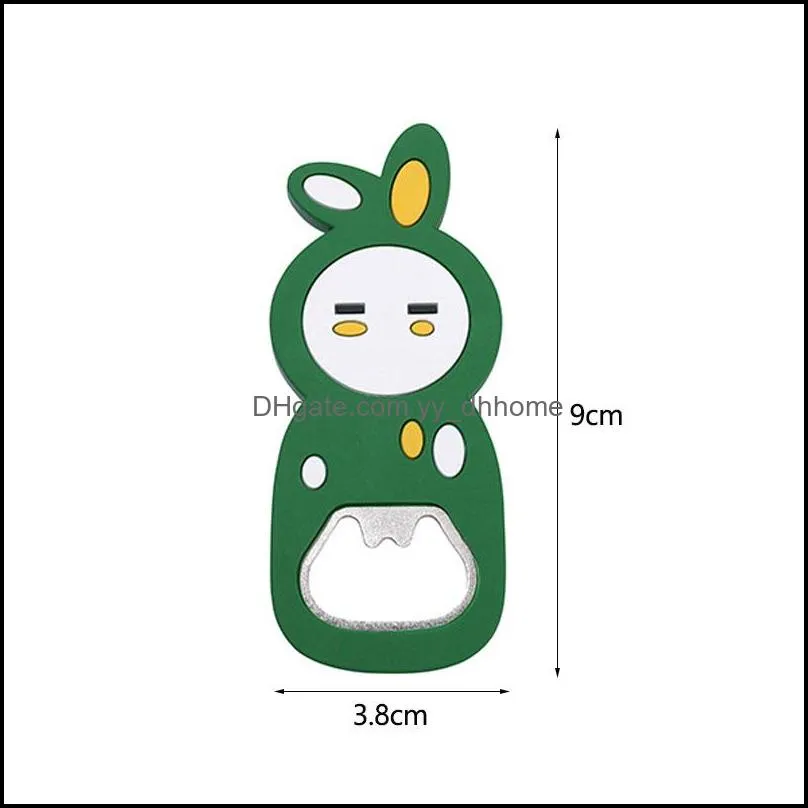 cute cartoon rabbit magnet refrigerator sticker wine bottle opener animal paw beer bottle opener fridge magnet beer