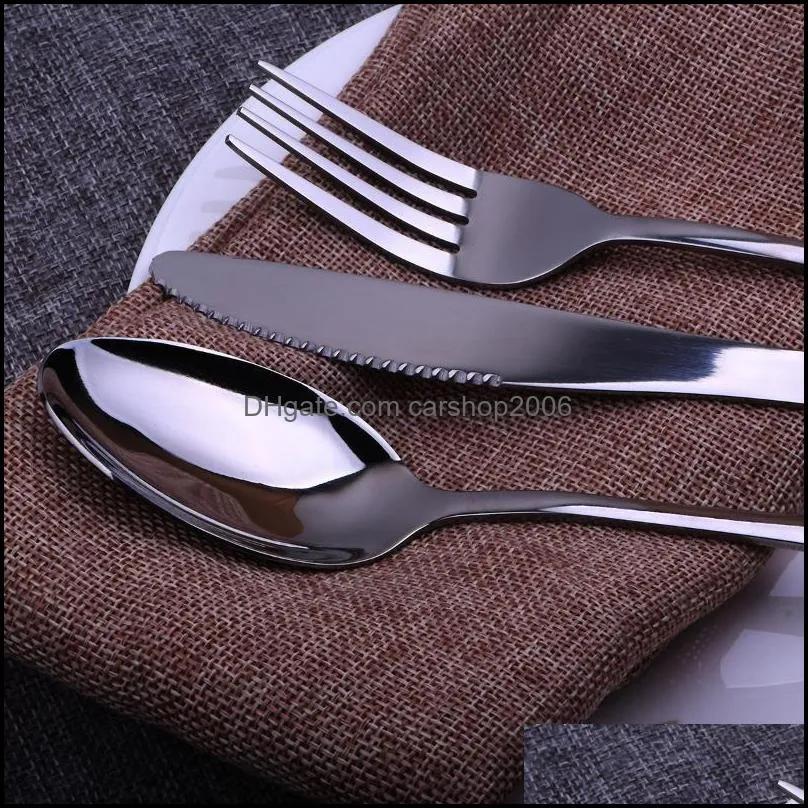european tableware set knife spoon and fork eco friendly productstableware stainless steel gift box kitchen dinnerware sets