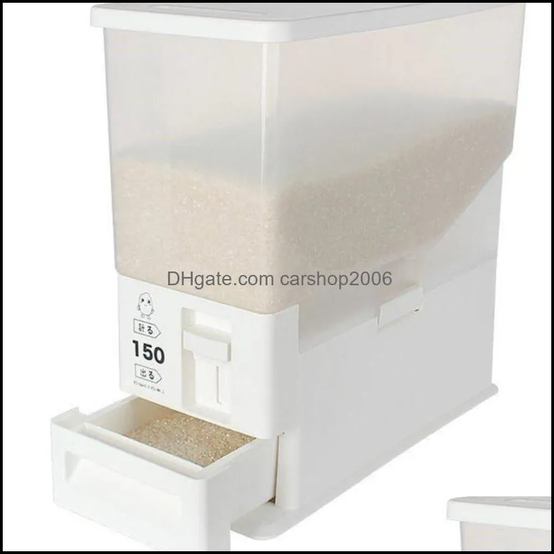 5kg rice bucket automatic metering container sealed storage box insect-proof grain bin for kitchen restauran dinnerware sets