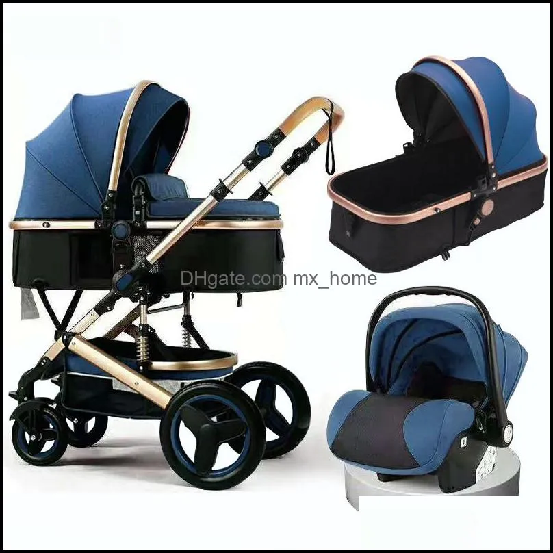 baby stroller 3 in 1 hot mom stroller luxury travel pram carriage basket babies car seat and cart mxhome