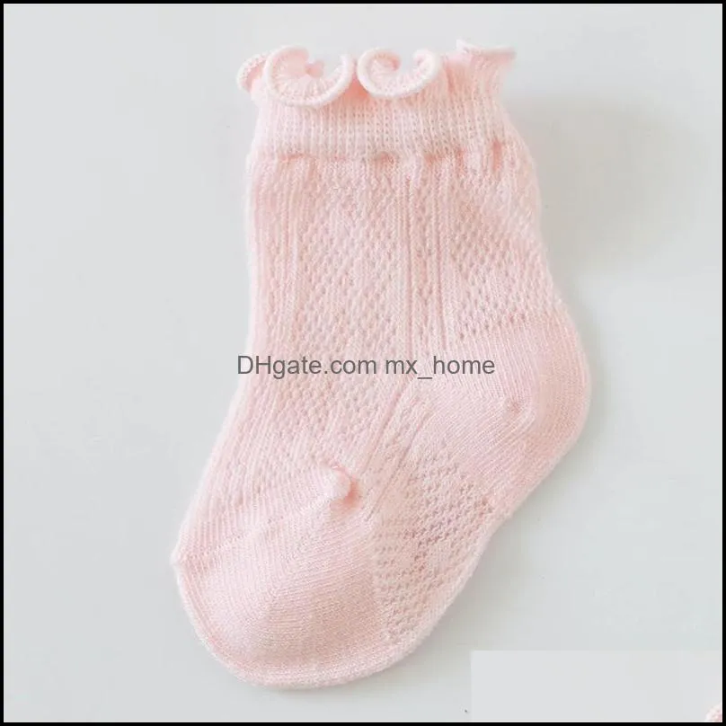 spring summer baby socks breathable solid color soft lace boneless newborn boy girl socks short mxhome