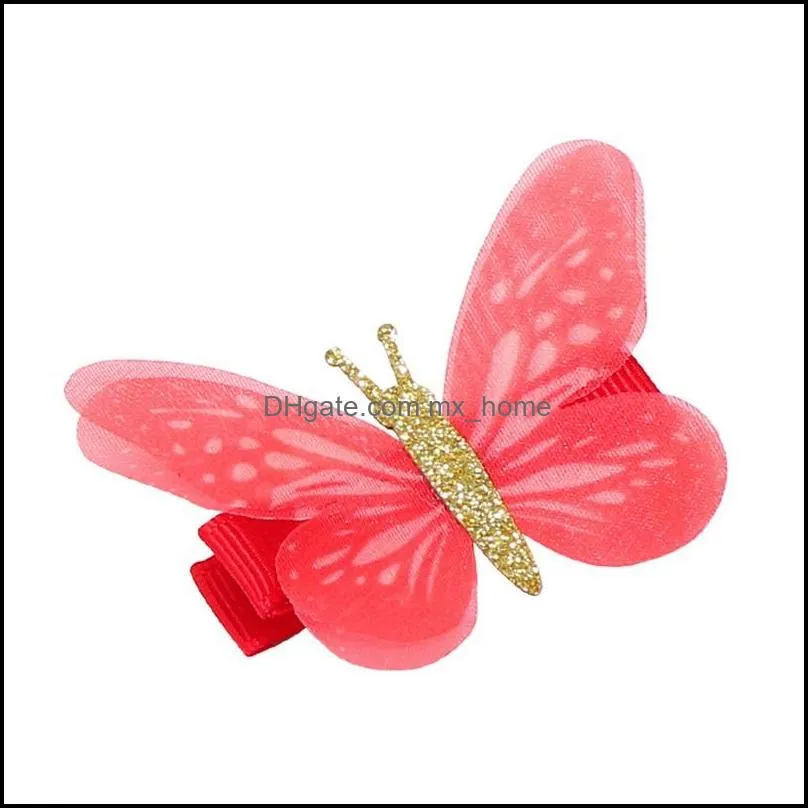 12 color mini butterfly hair clips girl women hairpin fashion headpiece barrette wedding hairpins accessories styling tools mxhome