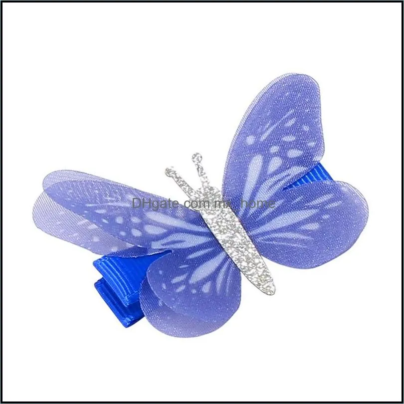 12 color mini butterfly hair clips girl women hairpin fashion headpiece barrette wedding hairpins accessories styling tools mxhome