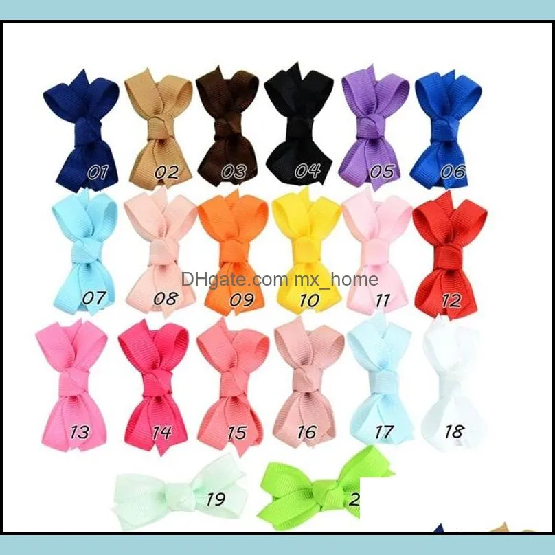 children bow hairs clips girl pure color ribbon side clip kids fashion hair accessories mxhome