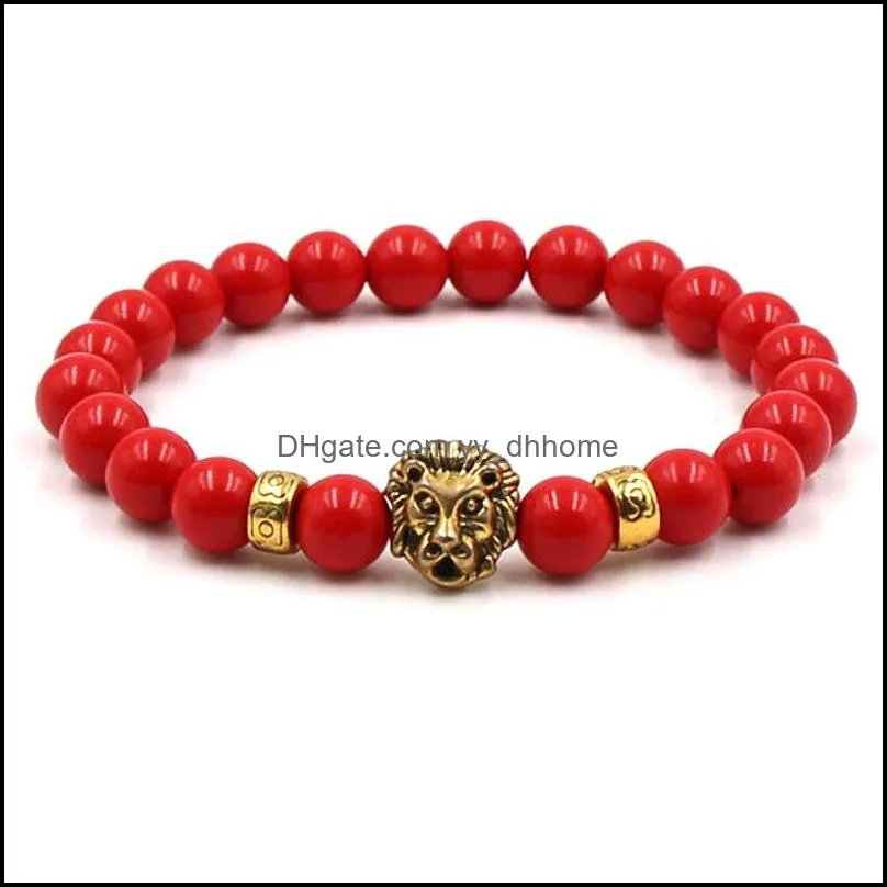 chakra bracelet charm bead bracelet fatima buddha head dumbbells bracelets
