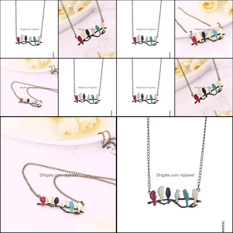 sweater lovely bird on branch necklace women necklace jewelry clothing accessories long chainnecklaces