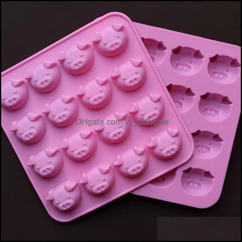 pig shape embellisment silicone cake candy jelly chocolate mold high quality diy nonstick easy clean decorating chocolate mold d