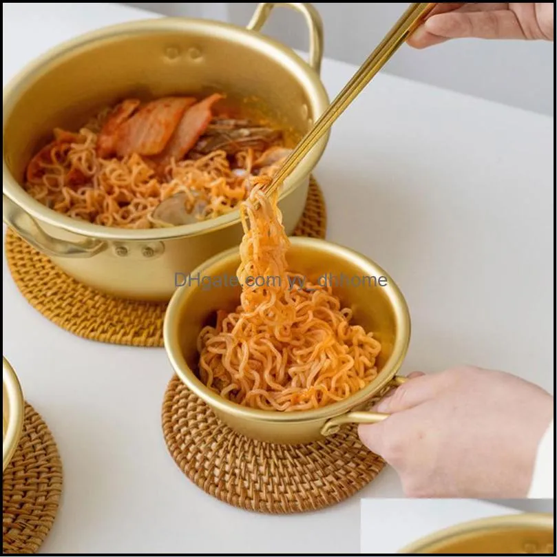 1pc restaurant bowl with handle korean cold home (golden) bowls