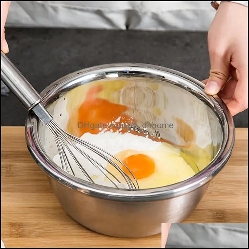 bowls 1pc kitchen stainless steel basin fruit and vegetable washing baking dough egg storage big soup bowl