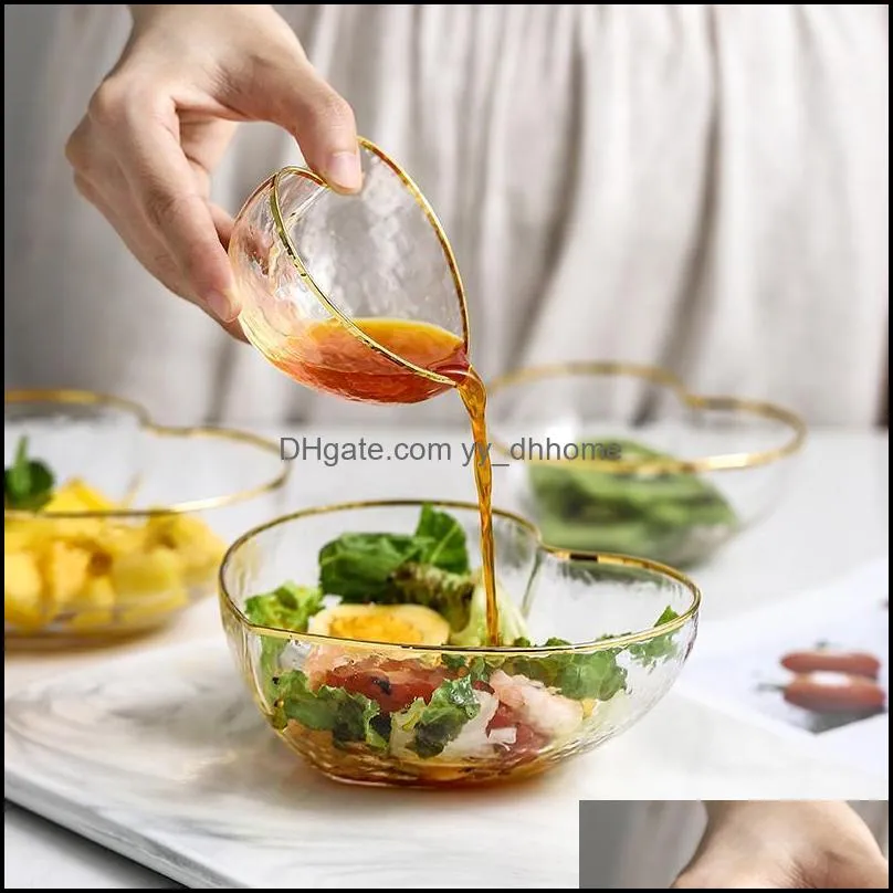 bowls nordic transparent glass fruit salad bowl noodle rice crystal heart shaped phnom penh breakfast kitchen tableware