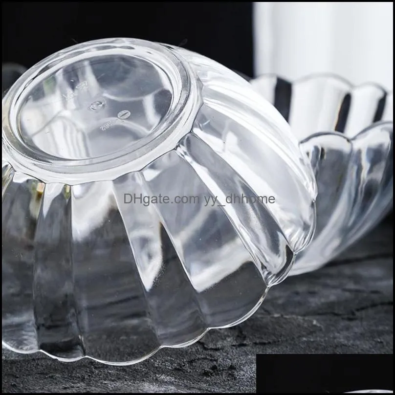 bowls acrylic round clear salad bowl serving lotus for fruit vegetable dessert snack (13.2cm)