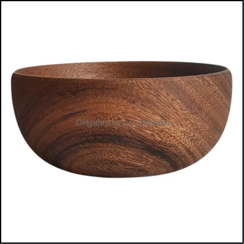 bowls 1pc wooden salad rice serviong for home restaurant